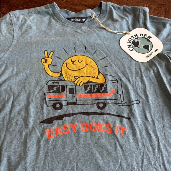 NWT | Toad & Co Hemp Daily Short Sleeve Tee | Easy Does It - Picture 3 of 8